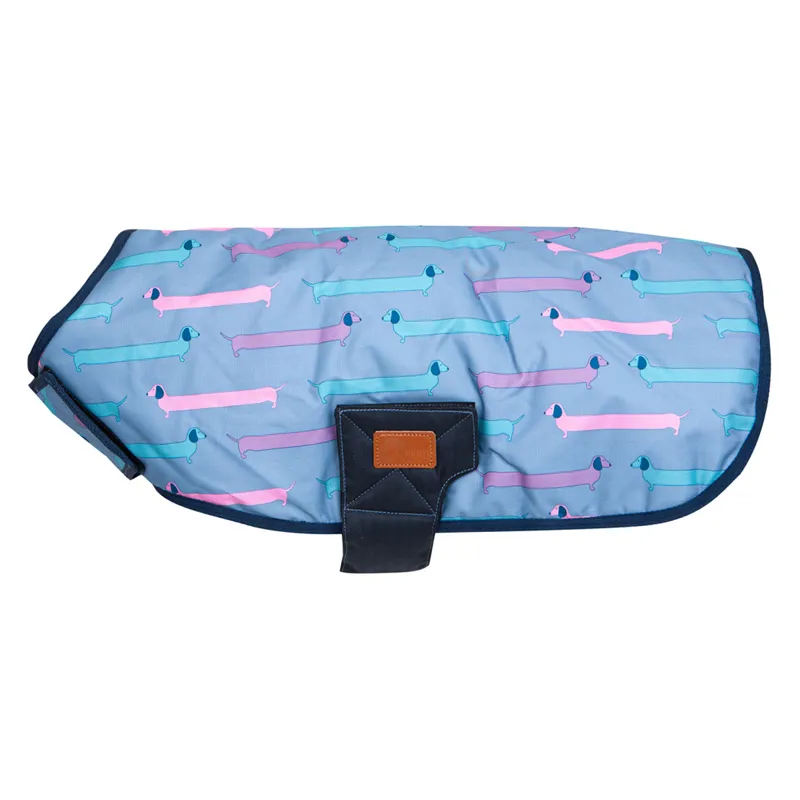 Benji and Flo Dorris The Dachshund Dog Coat - Riviera/Navy